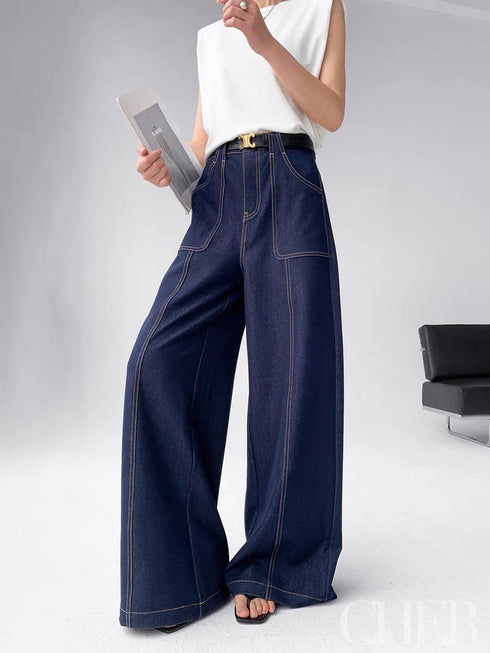Women Straight Cut Pant With Belt
